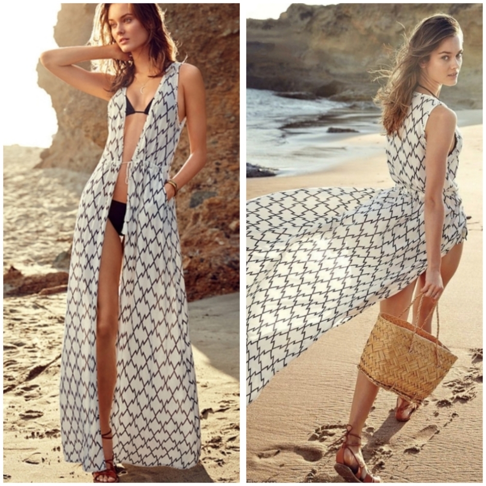 VS Sleeveless Maxi Duster Cover-up XS Worn 2x
